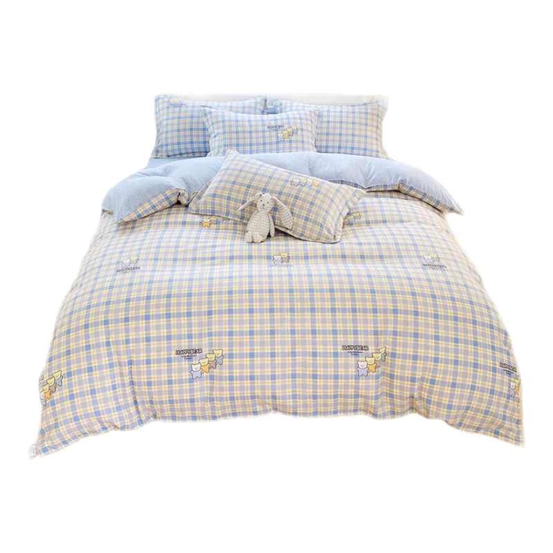 Grace 7A Antibacterial Duvet Cover, Single Piece Brushed Printed Single Bedding, Good Friend, 180*220cm