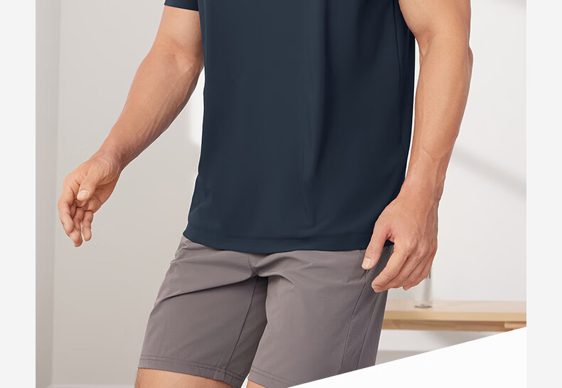 361° Men's Short-Sleeve Polo Shirt for Summer Sun Protection, Loose-Fitting Sports Ice Silk Fitness T-Shirt, Half Sleeve Men's Style 652524103D-8 12