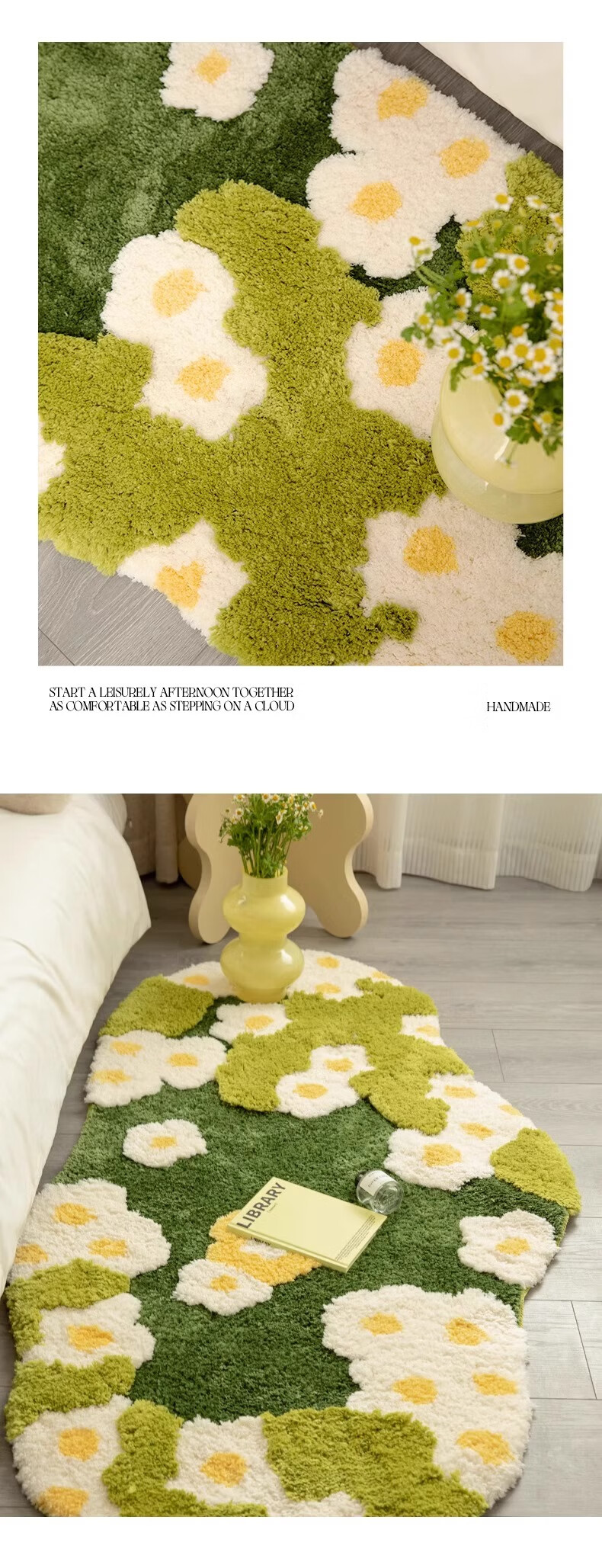 Shandian Bedroom Plush Carpet, Living Room Rug, Children's Room Winter Thickened Carpet, Non-Slip Bedside Rug 5