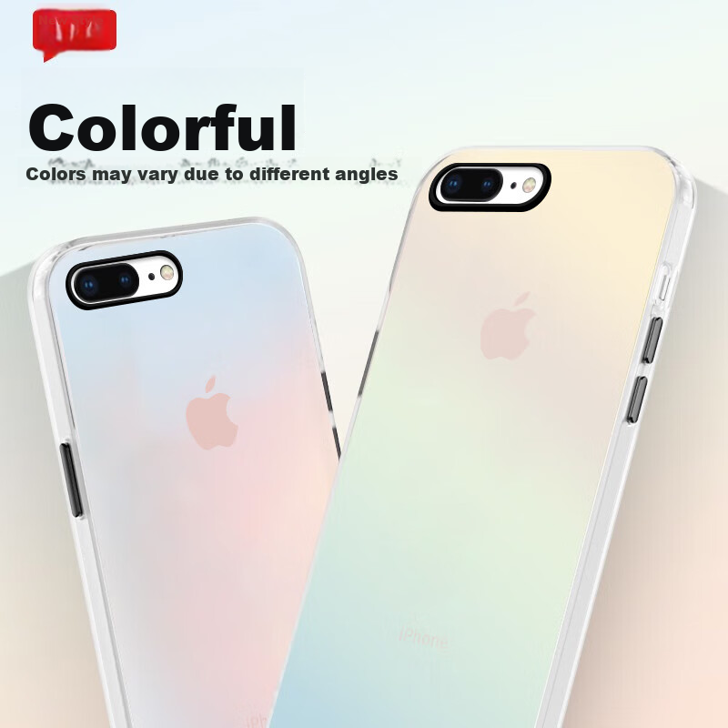 Противоударный чехол Baozou для iPhone 8 Plus/7 Plus, силиконовый, лазерный градиент, матовый, серый