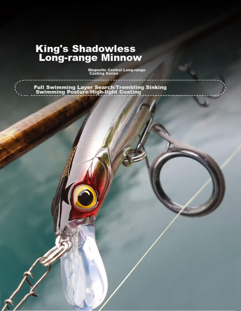 Guowangliya Lure Fishing Bait, Invisible Sinking Minnow Lure, Long-Distance Casting, Wiggling And Sinking, for Sea Bass And Snakehead Fish 2