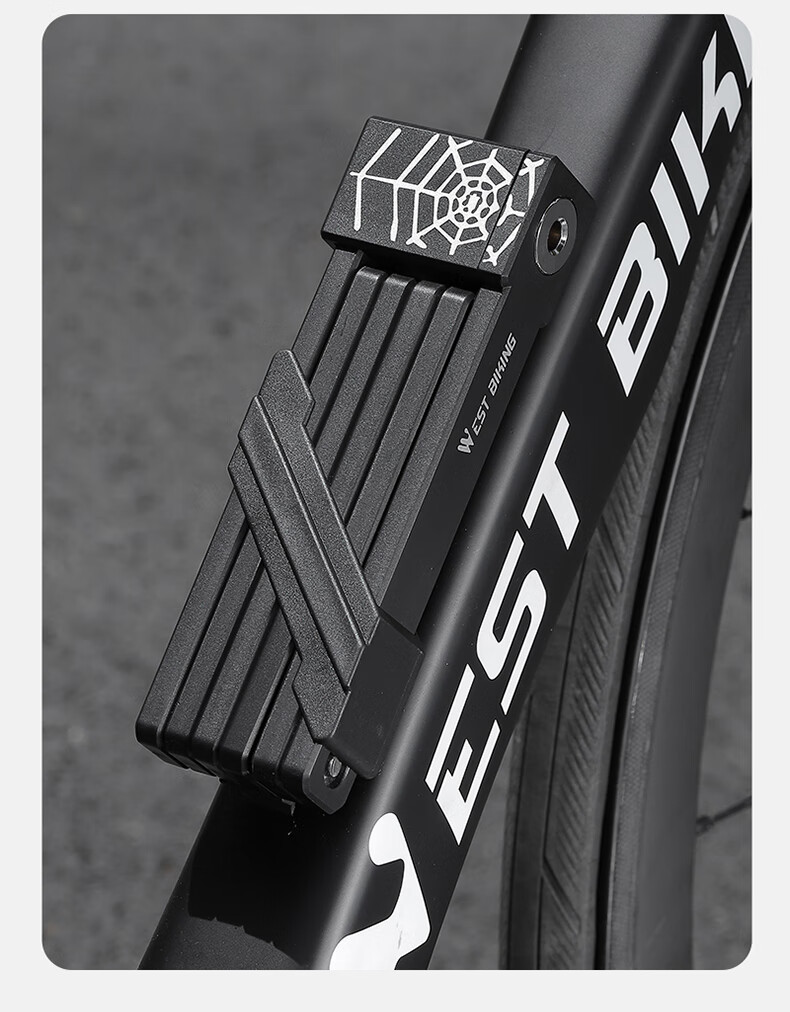 WestBiking Bicycle Lock, Anti-Theft Folding Lock, Joint Lock, Portable, Black 1