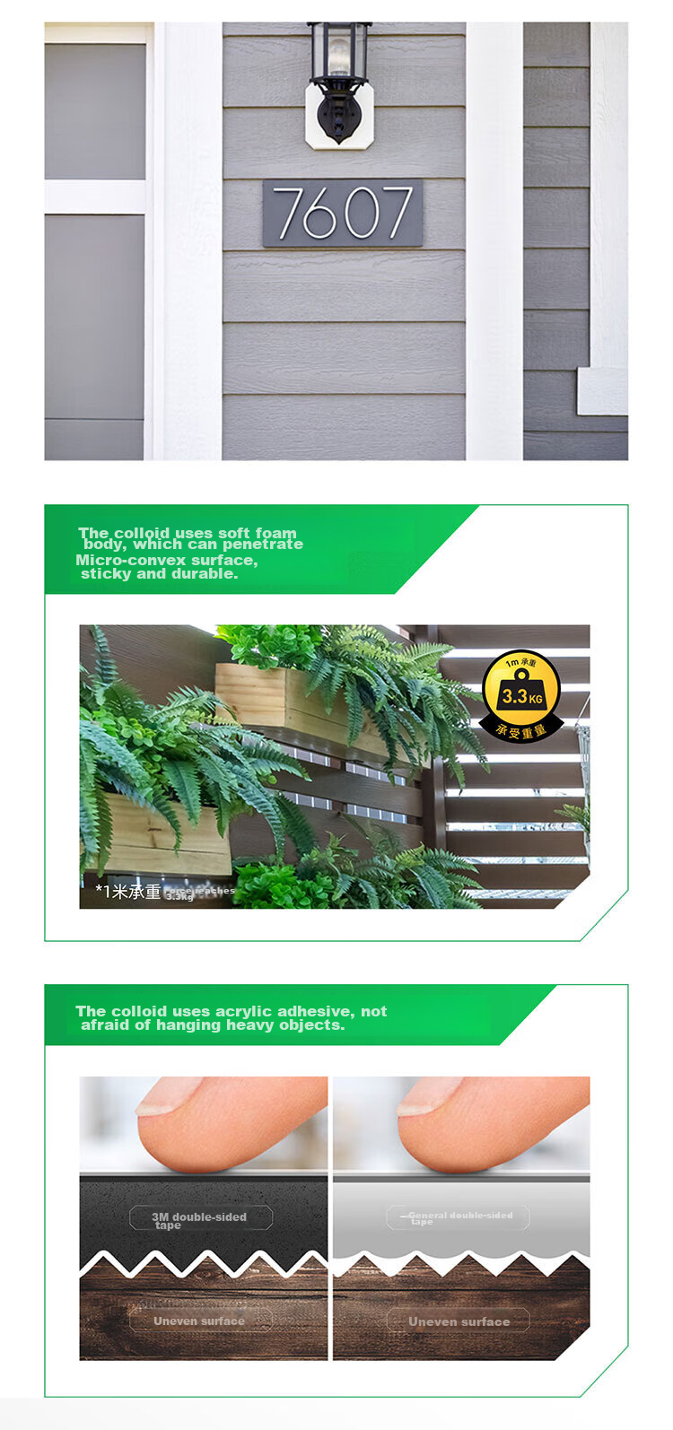 3M Double-Sided Tape for Car Logo And ETC, Strong Outdoor Adhesive Tape Resistant to High And Low Temperatures, Width 19mm Length 4m Thickness 1.1mm 7