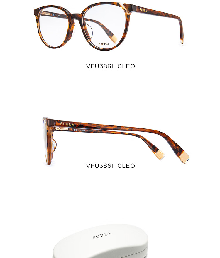 FURLA Women's Full-Frame VFU254 Fashionable Commuter Myopia Optical Glasses Frame 530891 Optical Glasses 22