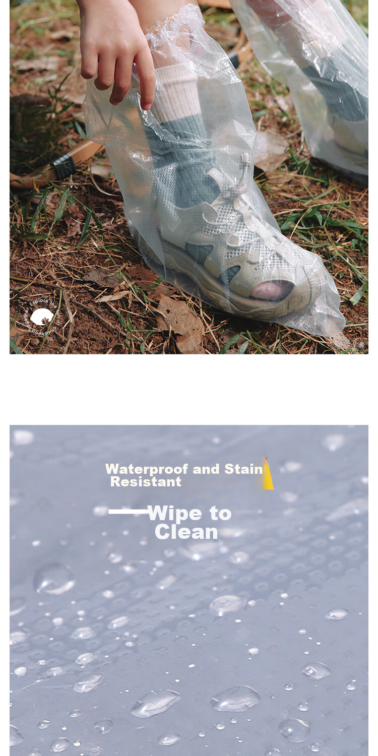 Lemonkid Disposable Rain Shoe Covers, Waterproof, Thickened for Adults, Rainproof Foot Covers for Students And Children, Long Rain Boots, Adult Size 5-Pack 6
