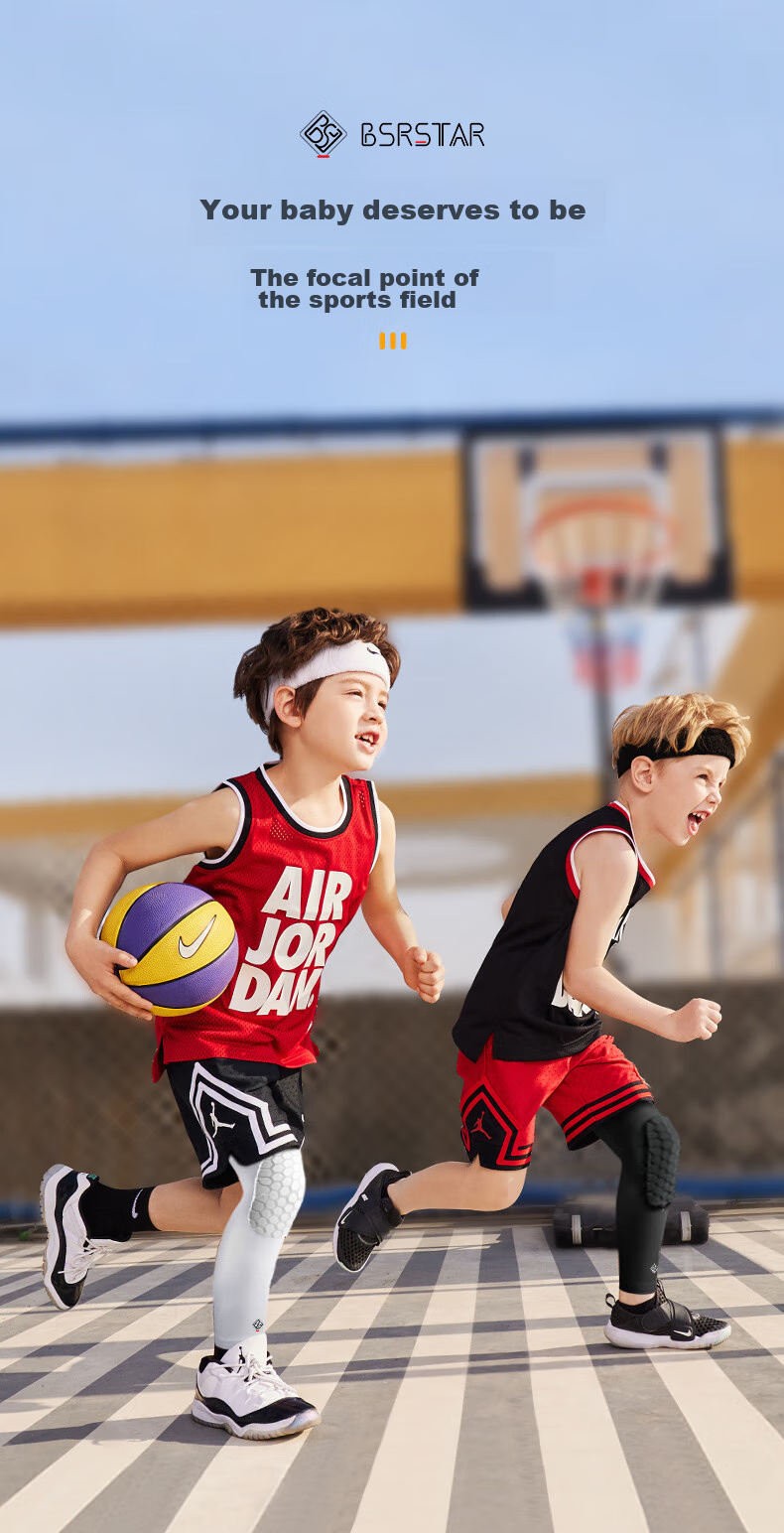 Bestray Children's Knee Pads, Basketball Anti-Fall Sports-Specific Football Elbow Pads, Sock Covers, Honeycomb Professional Impact Protection Protective Gear Set 5