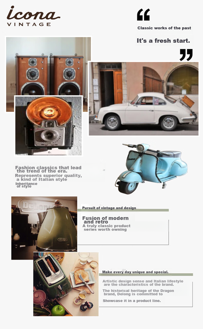 Delonghi Bread Maker, Retro Home Small Toast Maker, Bread Slicer, Heats And Defrosts Sandwiches, Breakfast Toaster, CTO2003.VGR, Olive Green, Gift 4