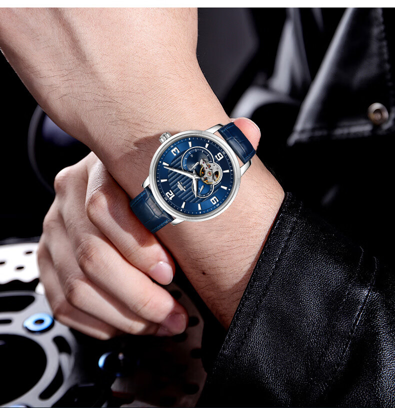 Beijing Men's Automatic Mechanical Watch Xinghai Small Seconds Transparent Luminous National Watch Birthday Gift for Men 9