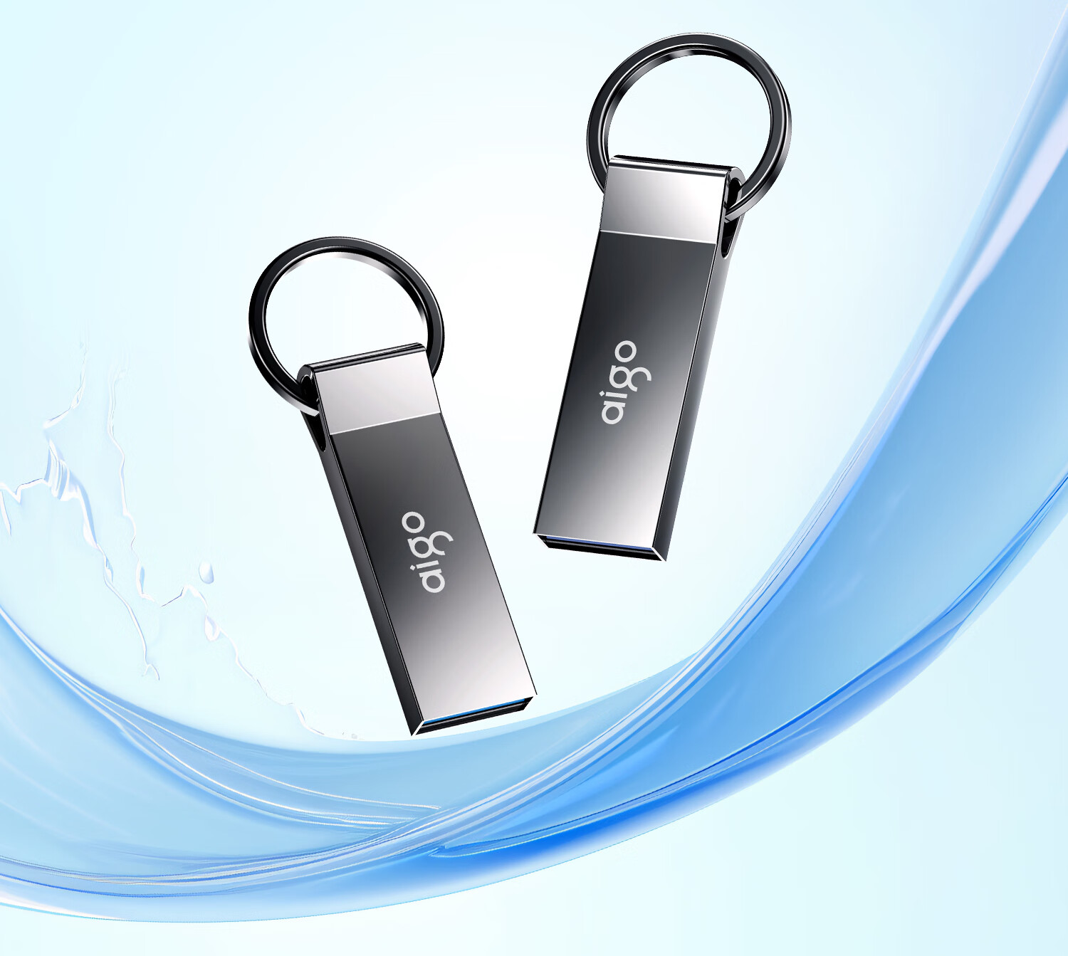 Aigo 256GB USB3.2 Flash Drive, Newly Upgraded Read Speed 150MB/s, High-Speed Read And Write Flash Drive U310 Pro Metal Flash Drive for Study And Office, Compatible with Computers, Dustproof And Waterproof 2