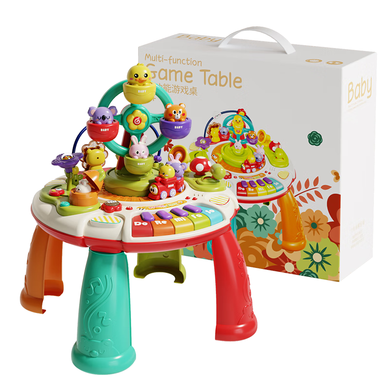 AoZhiJia Children's Toys, 1-3 Years Old Game Building Blocks Table, Early Education for Infants, Educational Polyhedron, Birthday Gift for One-Year Baby