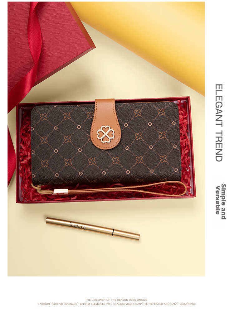 POLO Clutch Handbag for Women, Multi-Card Slots Long Wallet Card Holder Large Capacity Purse Women's Bag Birthday Gift for Girlfriend 18