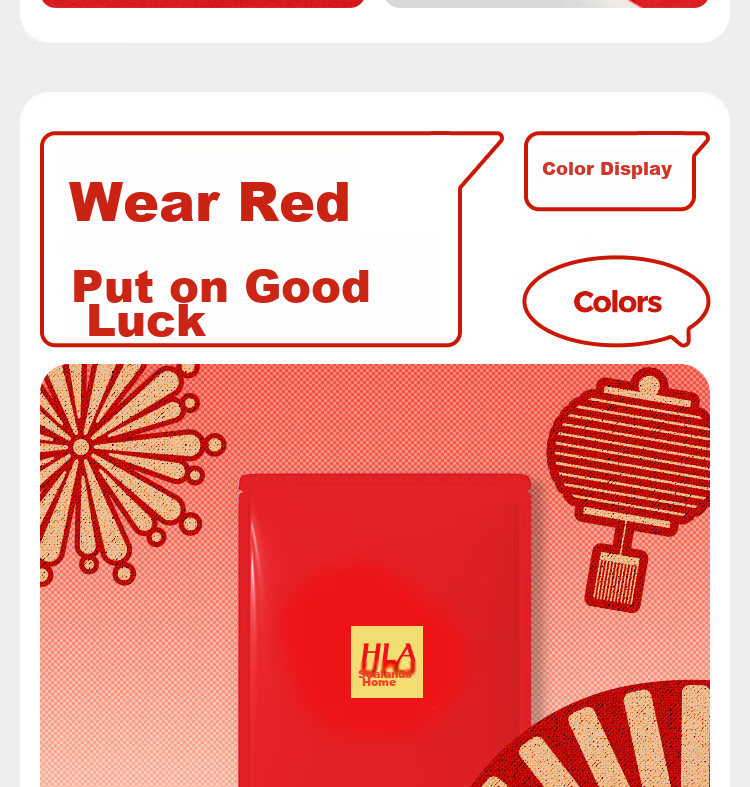 HLA [Hongyun] Thermal Underwear for Men, Zodiac Year of Horse Double-Sided Fleece 230g Qiji Red Autumn Top And Bottom Set 23