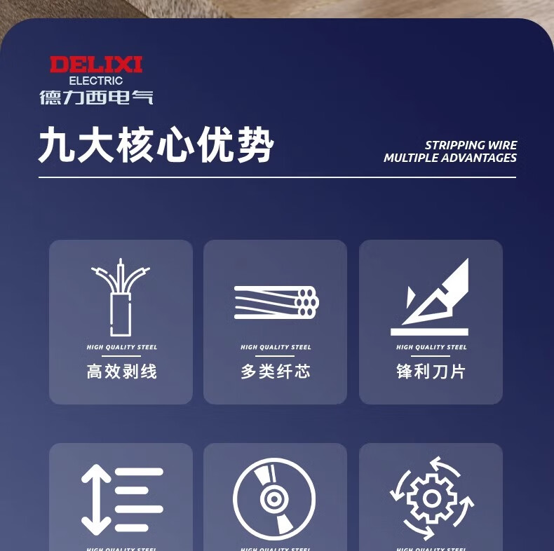 Delixi Electric Wire Stripping Machine Household Copper Wire Peeling Tool Cable Stripper Peeler Device 2