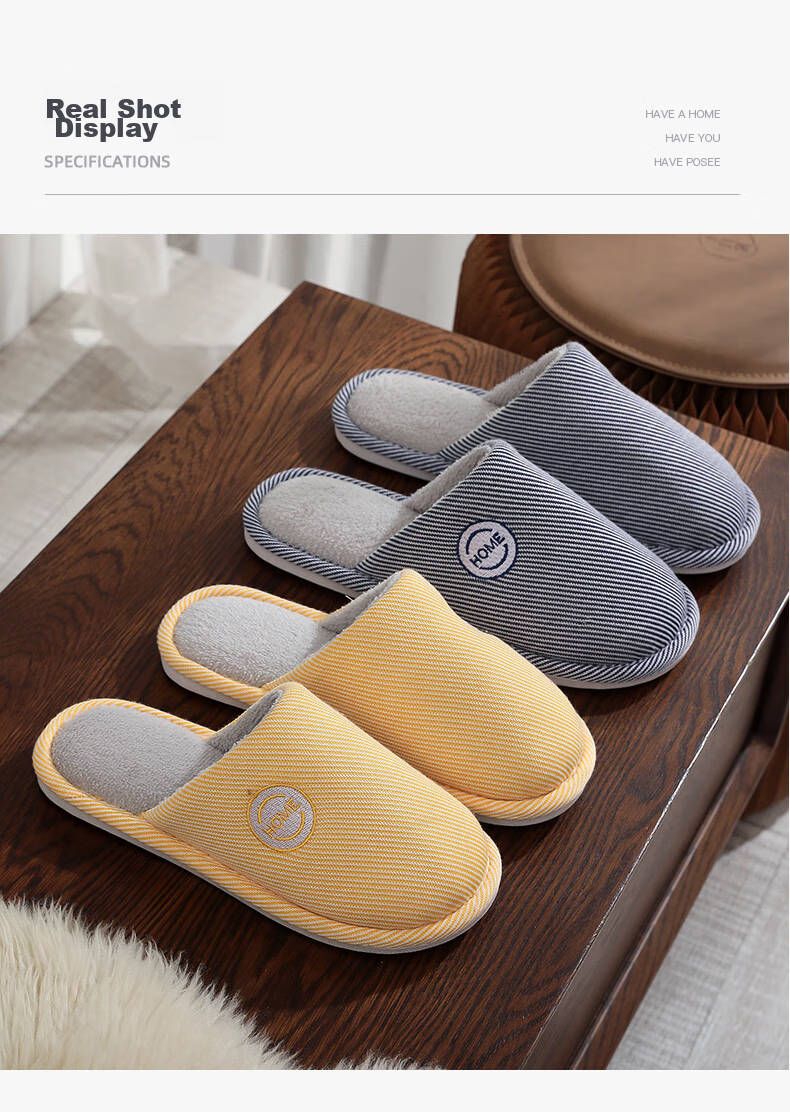 GUOLUOFEI Spring And Summer All-Season Indoor Home Slippers for Men And Women, Yellow, Size 38-39 8