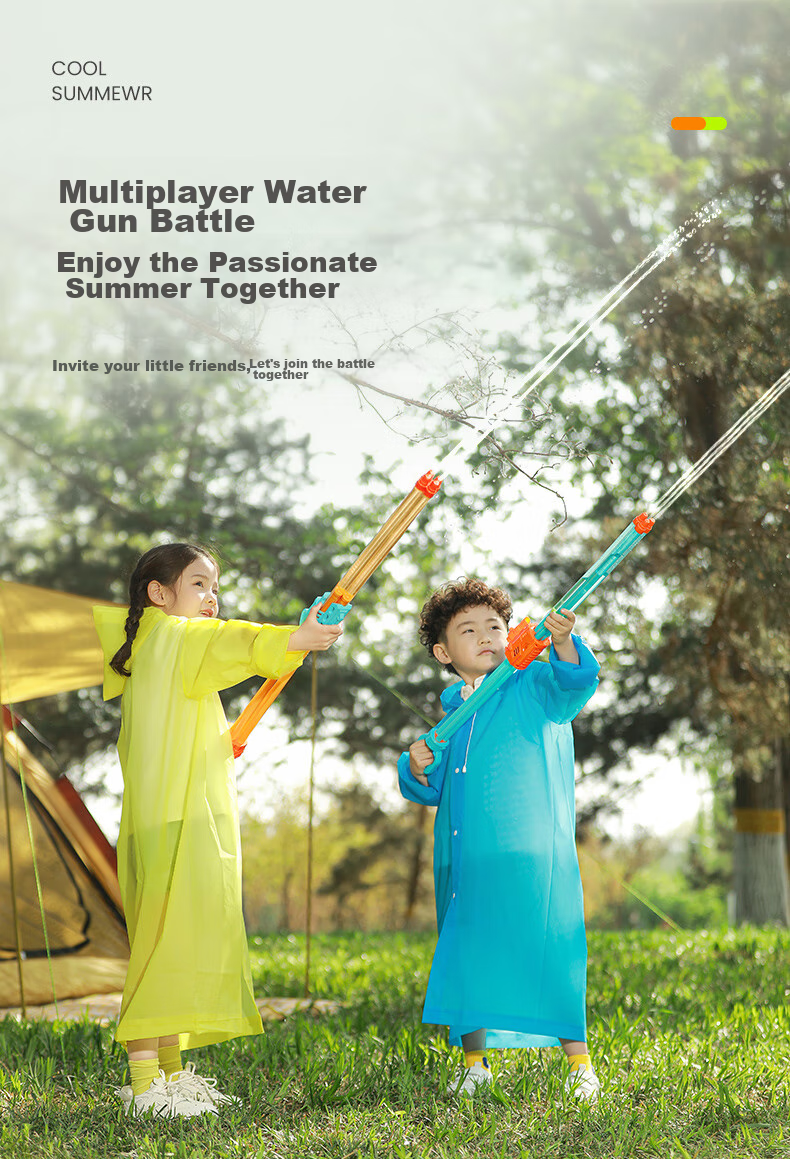 Babamama Water Gun, Children's Water Gun, Water Play Toy, Pull-Type Water Cannon, Squirt Gun, Spray And Suction Long Water Gun, Water Fight Equipment for Rafting 9