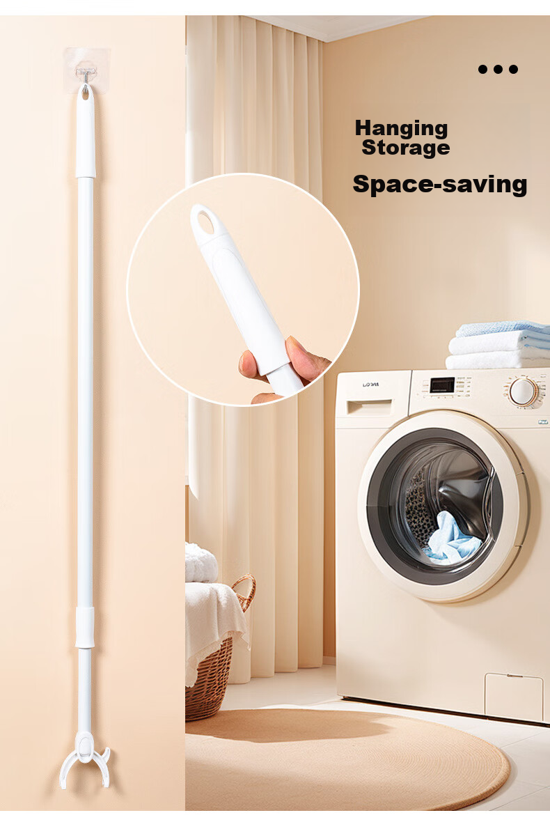 MENGTING Clothes Drying Rack Hanger, Extendable Clothes Support, Clothes Hanger Rod, Light Gray 9