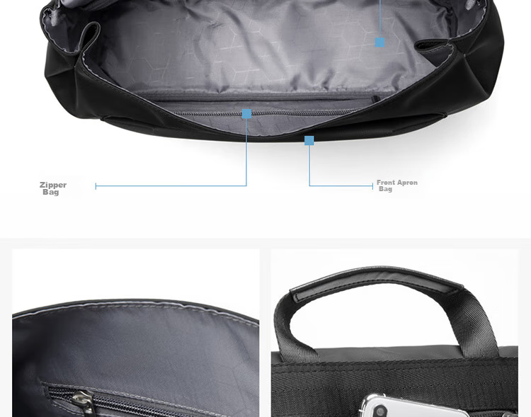 GOLF Shoulder Bag for Men, Trendy Large Capacity Crossbody Bag, Water-Resistant Casual Lightweight IPad Bag, Fashionable Sports Messenger Bag 8