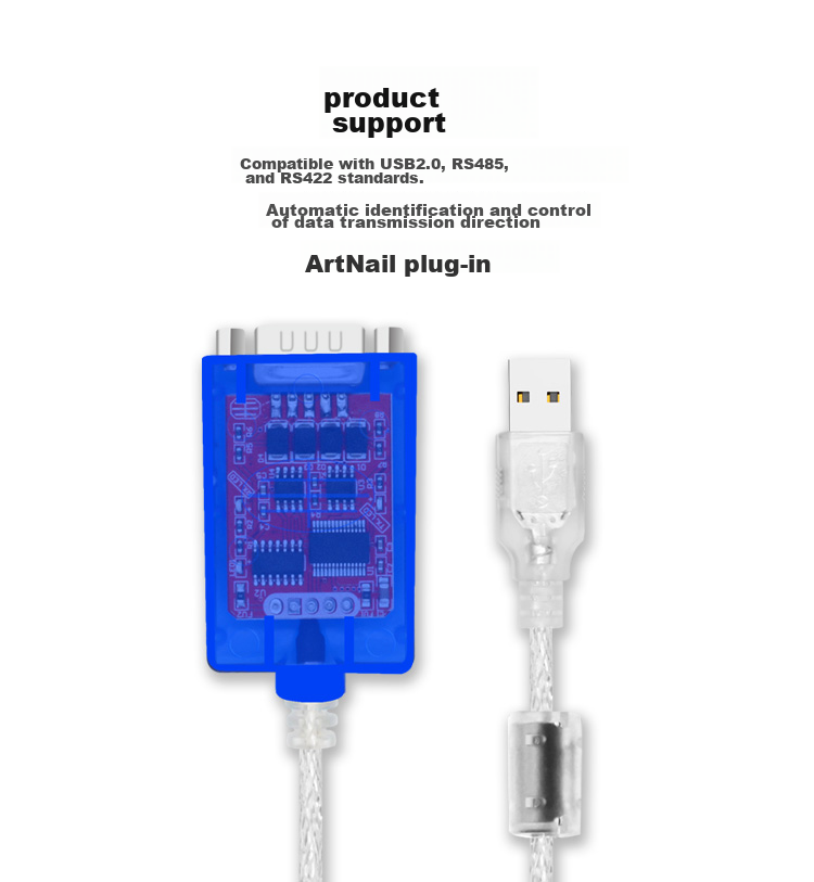 EB-LINK USB to RS485/422 Converter, Nine-Pin Serial Data Extension Cable, 485 Adapter Cable, Computer COM Port Communication Cable, 1.8 Meters, Industrial-Grade FT232 Chip 4