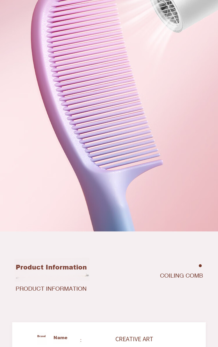 Creative Art Comb for Girls, Pointed Tail Comb with Fine Teeth, Hair Styling Comb, Pointed Tip Fine-Tooth Parting Comb, Hair Brush for Children And Students' Dormitory 10
