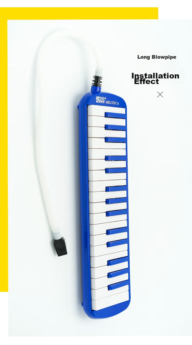 JDR 37-Key Melodica Pink for Elementary and Middle School Students Beginner Classroom Teaching Wind Instrument 7