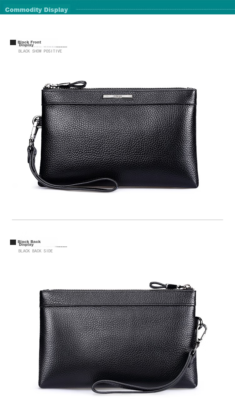 Pabojoe Men's Handbag, Top-Layer Cowhide, Soft Clutch, Casual Multifunctional Handheld Bag, Envelope Bag, Gift for Me 10