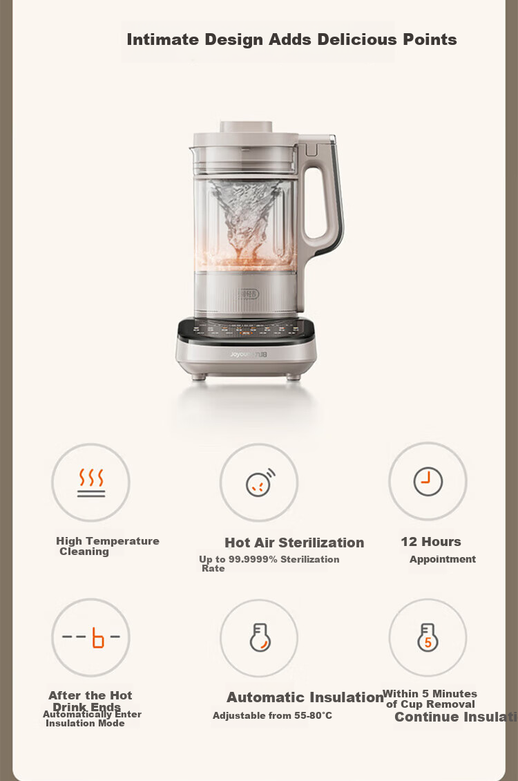 Joyoung Home Quiet Blender, 1.75L Large Capacity Juicer, Soy Milk Maker, Food Processor, Adjustable Texture, Multiple Noise Reduction Layers, Double-Layer Soundproofing, Variable Frequency Quiet B1 (2025) 37