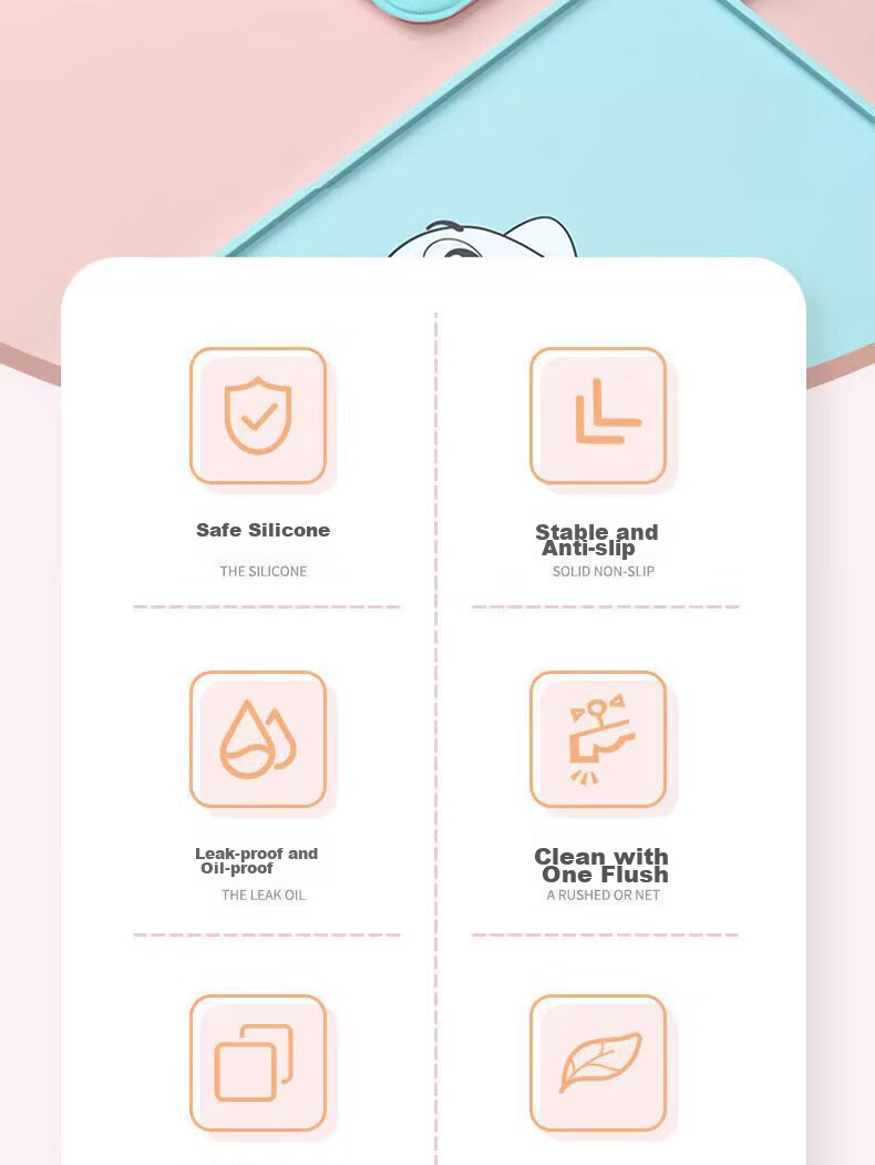 Jingxun Student Placemat, Children's Placemat, Elementary School Student Lunch Mat, Waterproof, Oil-Proof, Heat-Resistant Mat, Blue Long Neck Dragon Design, 1 Piece 2