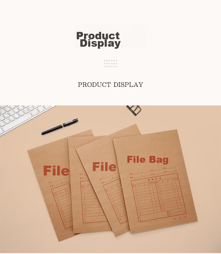 COMIX 50-Pack 175g A4 Vertical Kraft Paper File Folders, 4cm Side Width Document Envelopes/briefcase for Bidding, Tender Documents, Contracts, Receipts Office Stationery EA6074 8