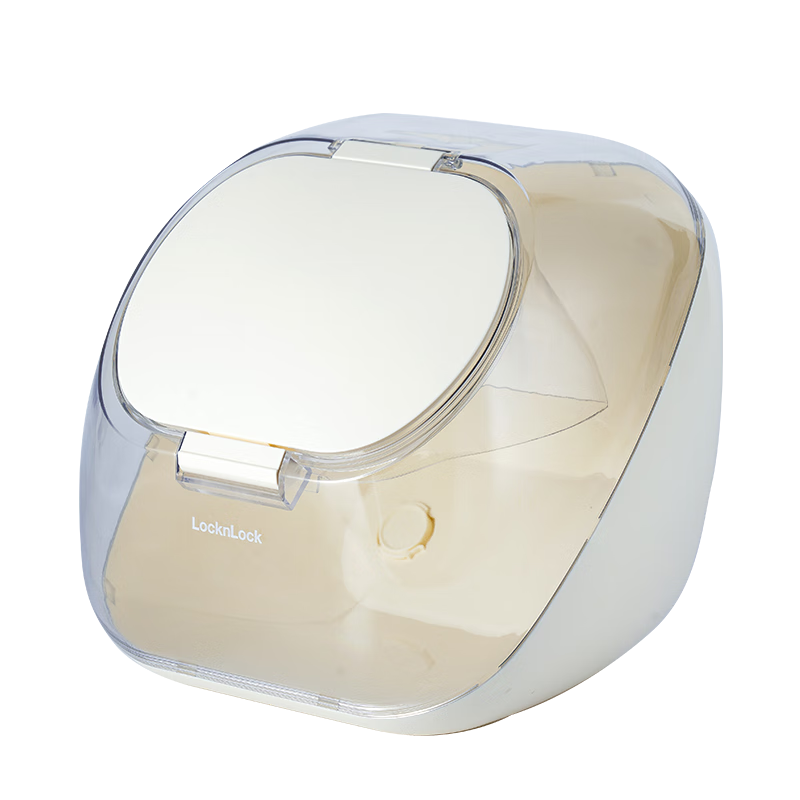 LOCK&LOCK Measuring Cup, Grain Container, Kitchen Sealed Rice Container, Flour And Grains Storage, Insect And Moisture-Proof Storage Box, 5.7L, White