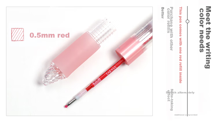 ZEBRA 5-Color Multifunctional Pen Barrel SARASA Series Colorful Neutral Pen Barrel (Refill RNJK5) S5A25 Light Pink Barrel (Buy One Get One Free) 3