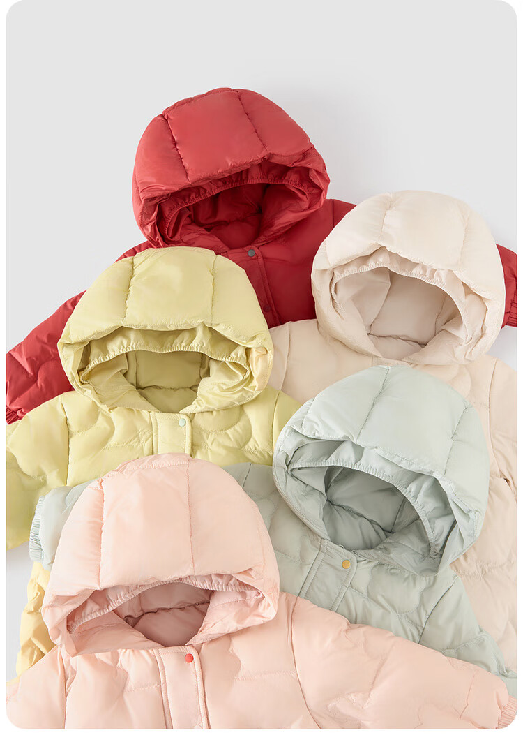 TONGTAI Baby Down Jacket One-Piece Autumn Winter Unisex Hooded Romper Three-Proof Duck Down Crawling Suit Warm Yellow 100cm 11