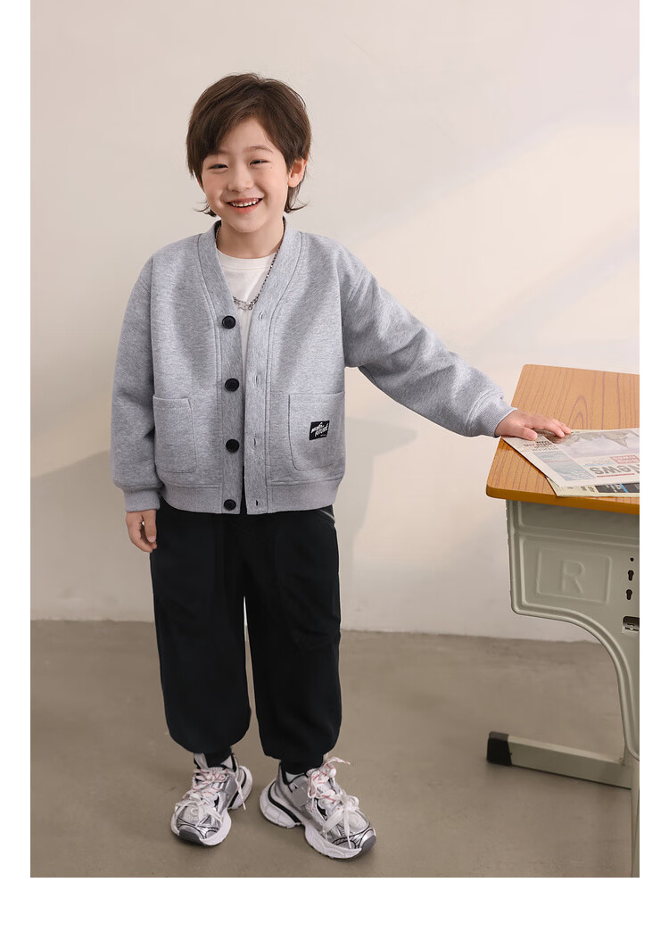 LUSON Chen Da Zhu Boys' Cardigan Jacket, 2025 Spring And Autumn New Style, Children's Casual Long-Sleeve Top, Cool Cardiga 13