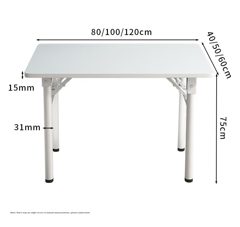 Chibailun Folding Table Computer Desk Home Bedroom Study Writing Desk Simple Bedside Desk Dining Table 100*60 16