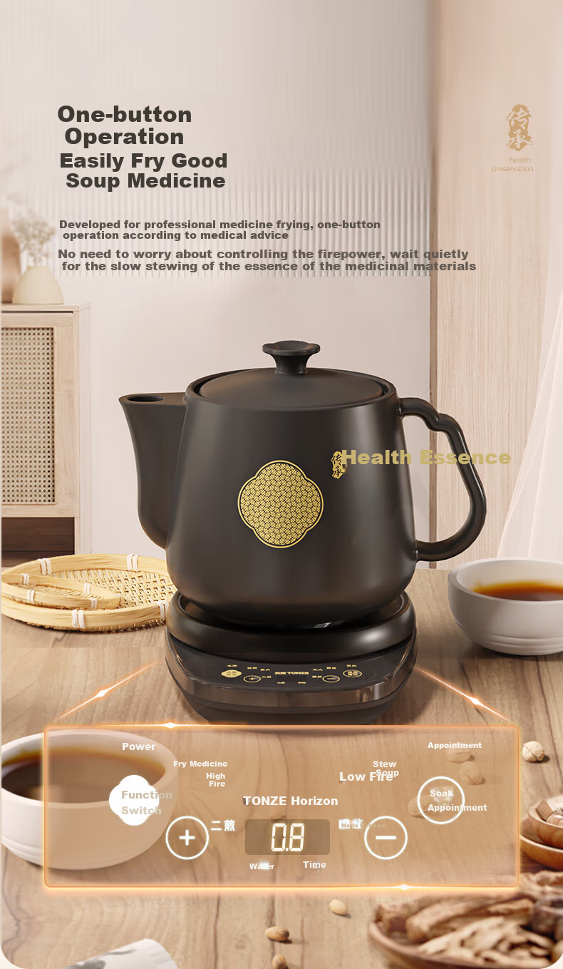 TONZE Herbal Medicine Pot, 4L Detachable Large Capacity Decoction Pot, Automatic Ceramic Health Pot for Home Use, Intelligent Medicinal Soup Cooker BJHD23A40FAW 5