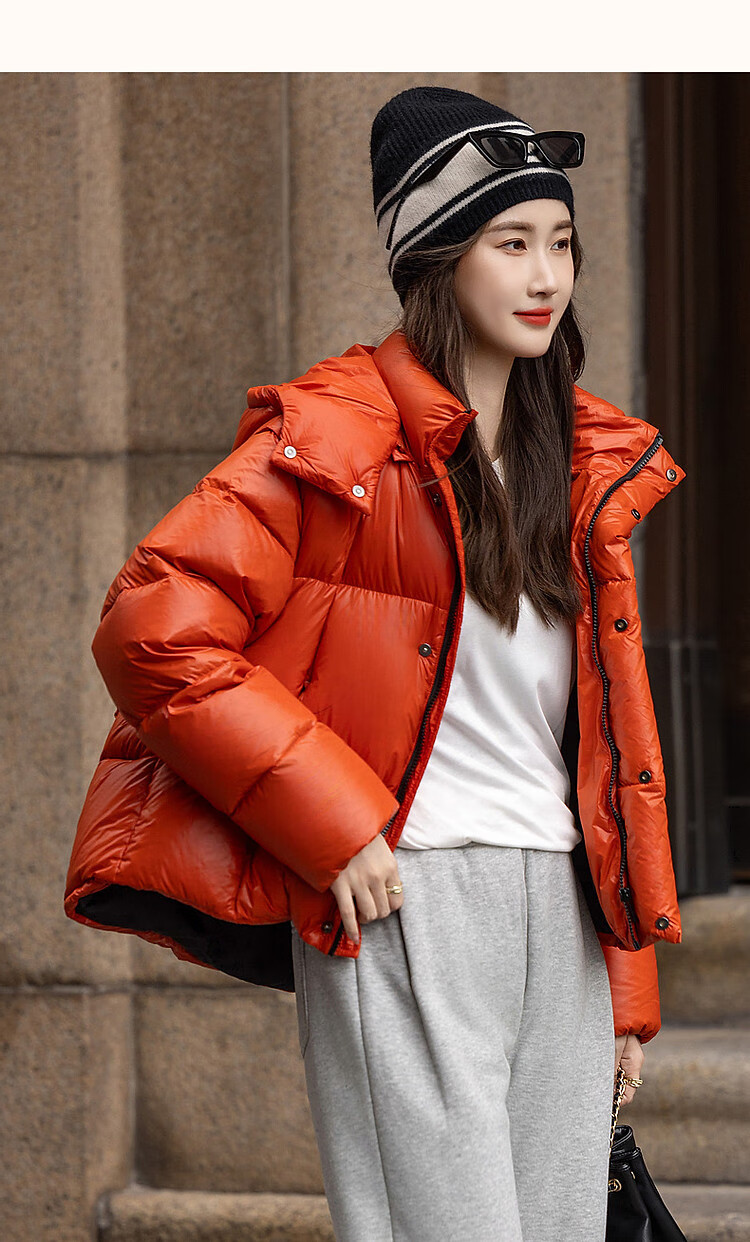 Dme [Detachable Sleeves] Winter Lightweight High-Heat Retention 90% Duck Down Stylish Front Short Back Long Women's down Jacket 15