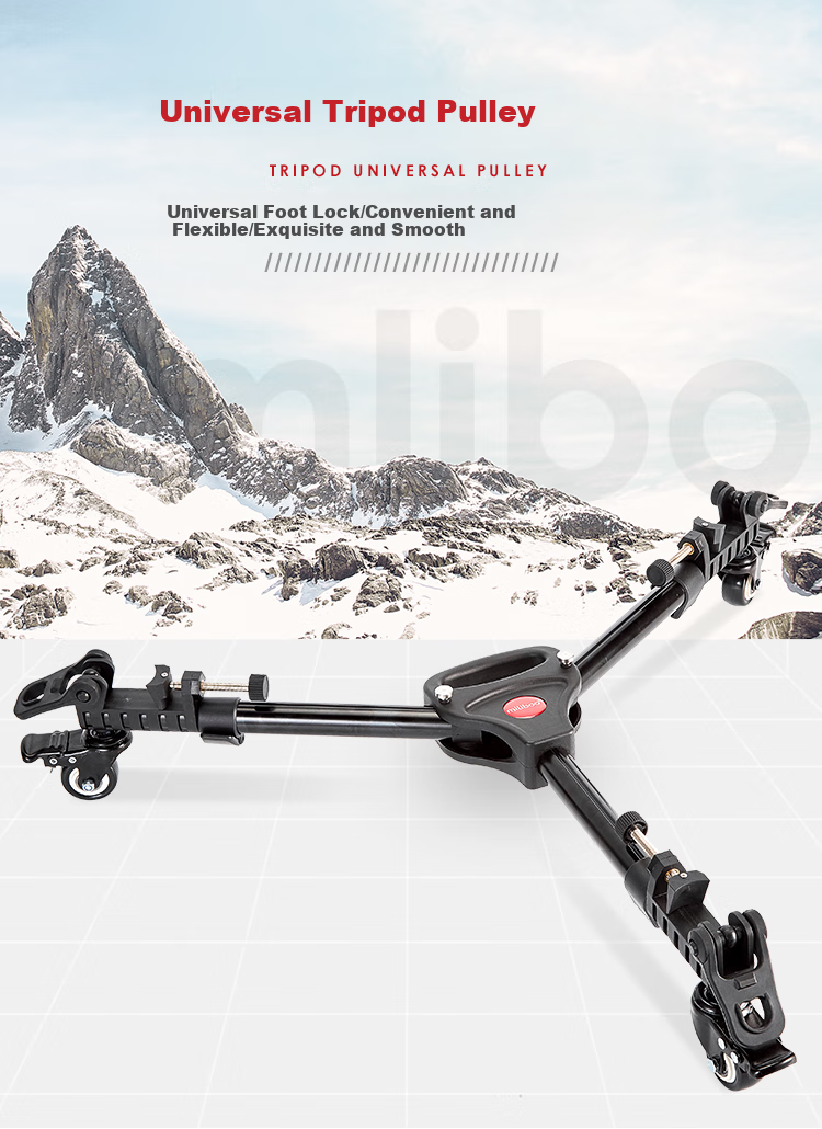 Milibo MJL Professional Tripod Caster Wheel, Camera Tripod Base Roller, Universal Caster Foot 1