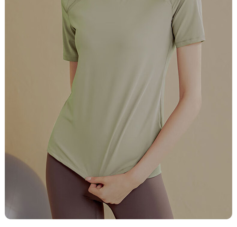 XUEXIMAN Yoga Top for Women, Fitness Short-Sleeve Shirt, Running Sports Slim-Fit Workout Top, Pilates Training Wear 16