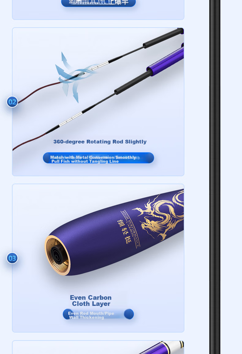 GW Fishing Rod, Xuance Jiji Carp Rod, 4.8 Meters Hand Rod, Ultra-Light And Ultra-Thin Carbon Fiber Handle, Fishing Pole, Fishing Tackle 14