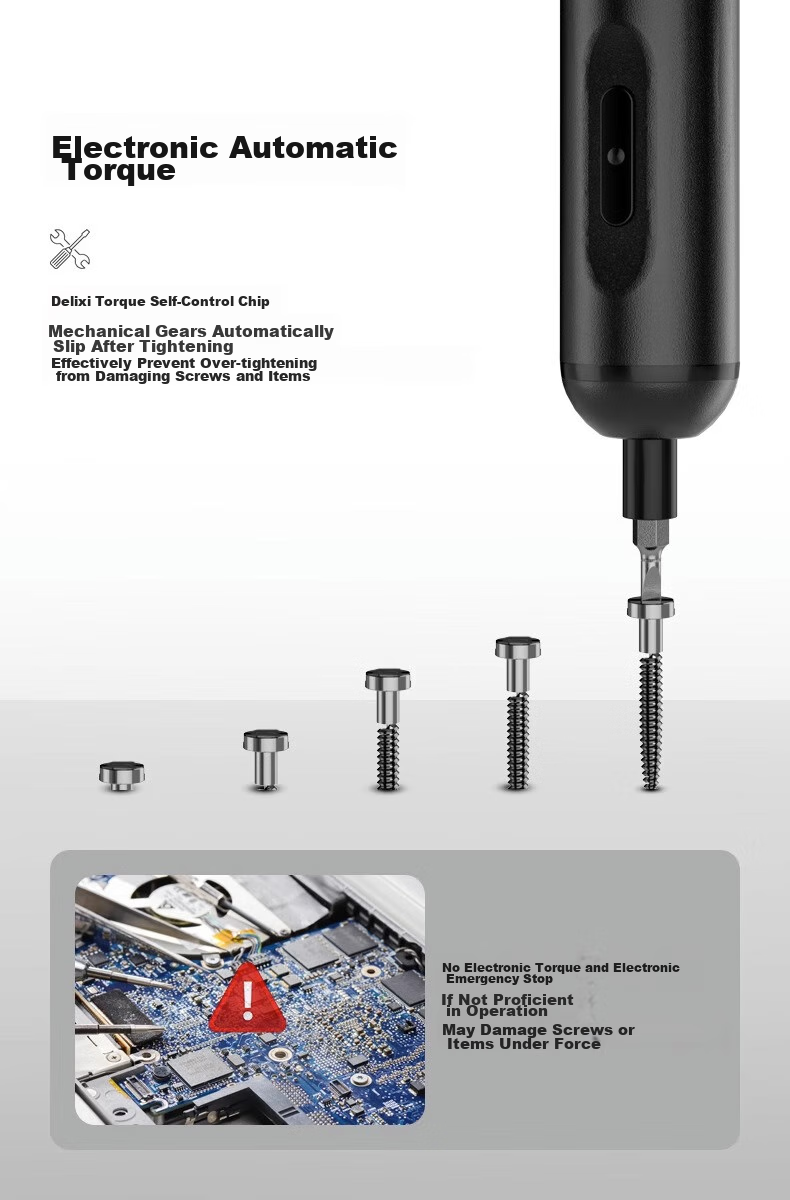 DELIXI ELECTRIC Electric Screwdriver, Portable Mini Multi-Function Rechargeable High-Voltage Insulated Screwdriver, Hand Drill, Electric Rotary Tool for Home Use 13