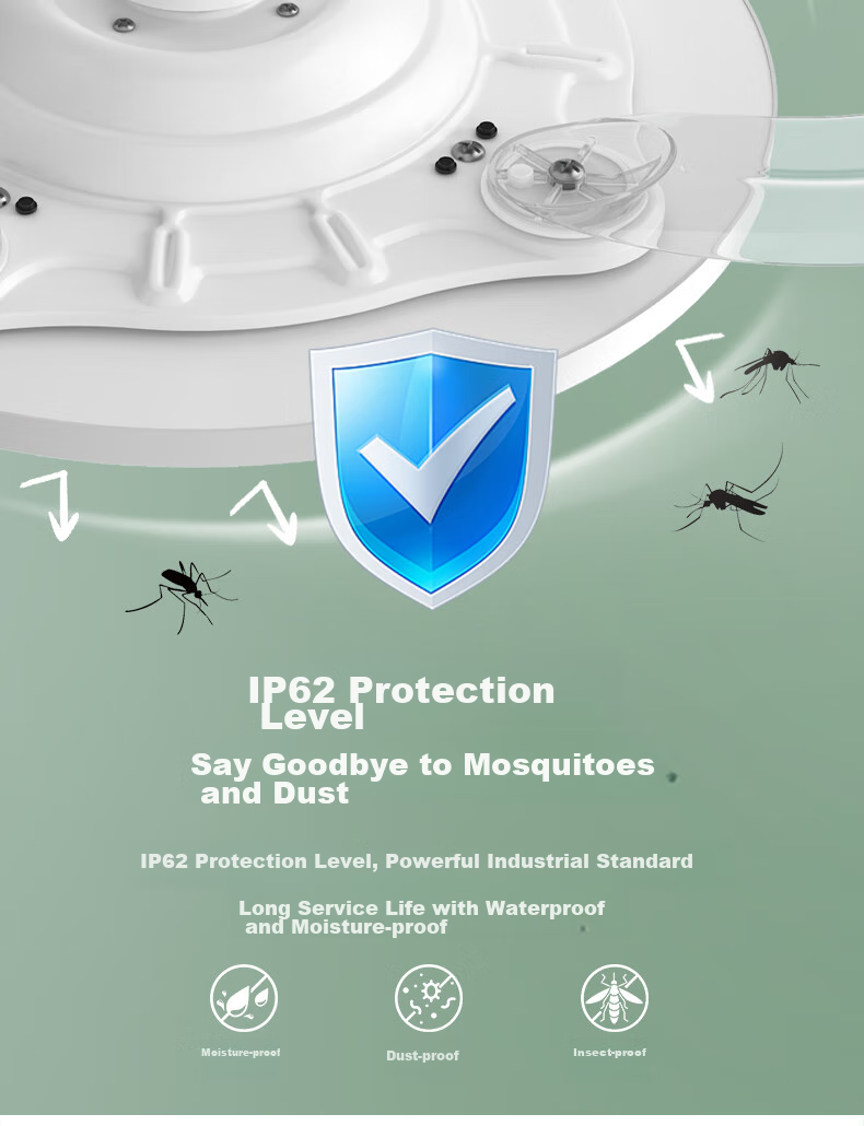 MICOE Ceiling Fan Light, Puli Eye Protection, Invisible Blades, Remote Control Dimming, Zhongshan Lighting Fixture with Installation Included - Lingxiao 6