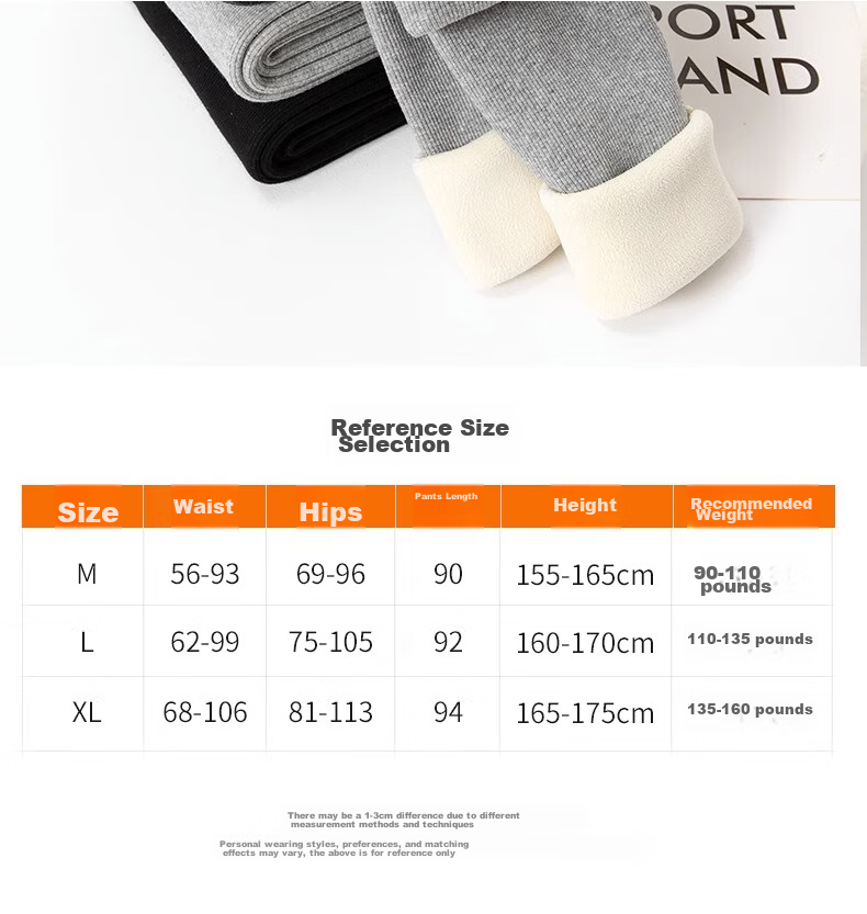 LangSha Ribbed Leggings for Women, Autumn Wear, High-Waisted, Slimming, Elastic Waist, Butt-Lifting, Calf-Slimming, Tight-Fitting Pants, Warm Cotton Trousers 23