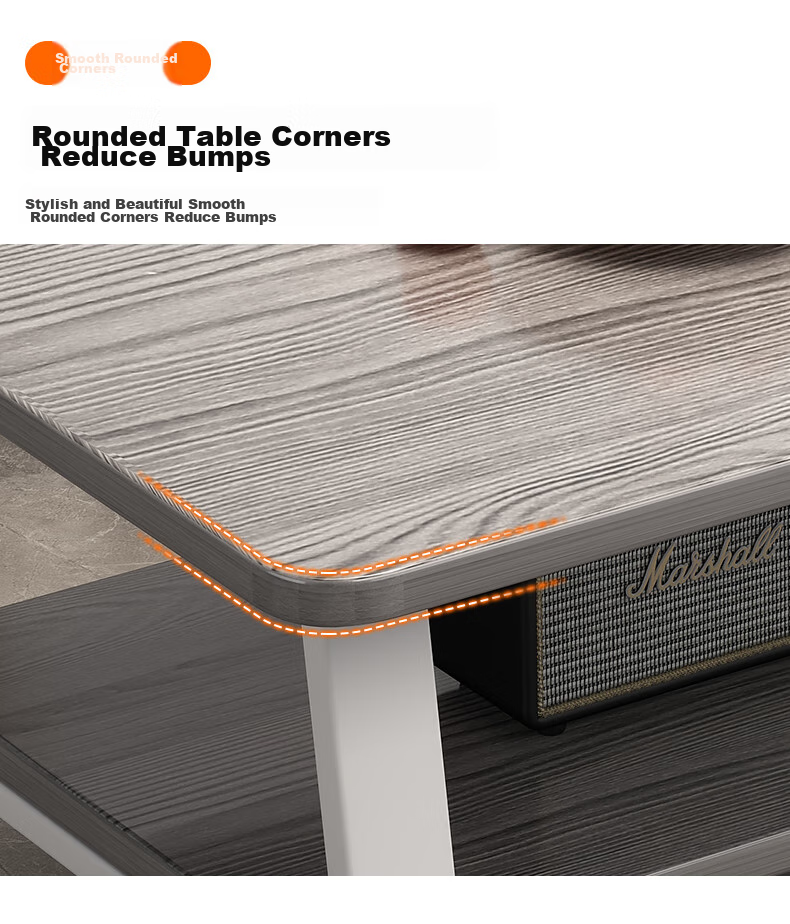 Shanshanmuyi Coffee Table for Living Room, Double-Layer Light Luxury Tea Table for Small Apartments, Modern Minimalist Small Tea Table, Multifunctional Sofa Side Table 9