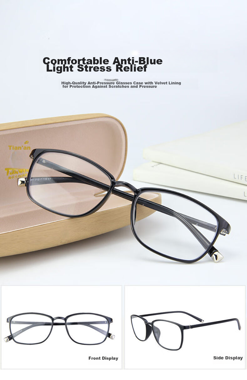 LESCA LUNETIER Reading Glasses for Men And Women, High-Definition Ultra-Light Fashion Anti-Blue Light Presbyopic High-Quality Resin Reading Glasses 100 Degrees 9