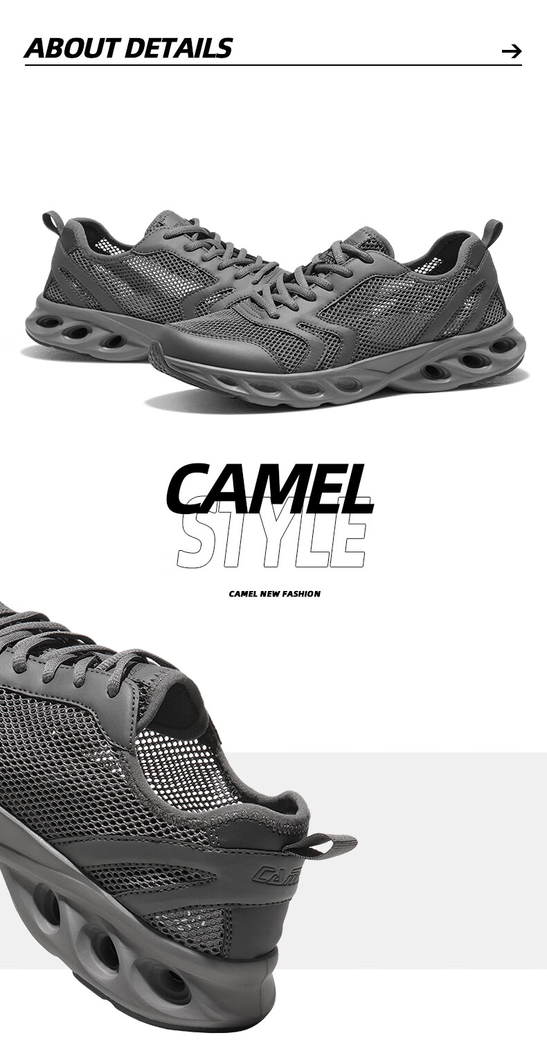 CAMEL Sports Shoes for Men, Summer New Style Mesh Breathable Soft-Soled Shock-Absorbing Lightweight Non-Slip Casual Running Shoes for Elderly 3