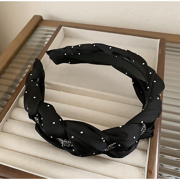 YeFeiLi Twisted Rhinestone Wave Headband Women's High-End Teeth Anti-Slip Hair Press Hair Accessories Premium Hair Clip 6