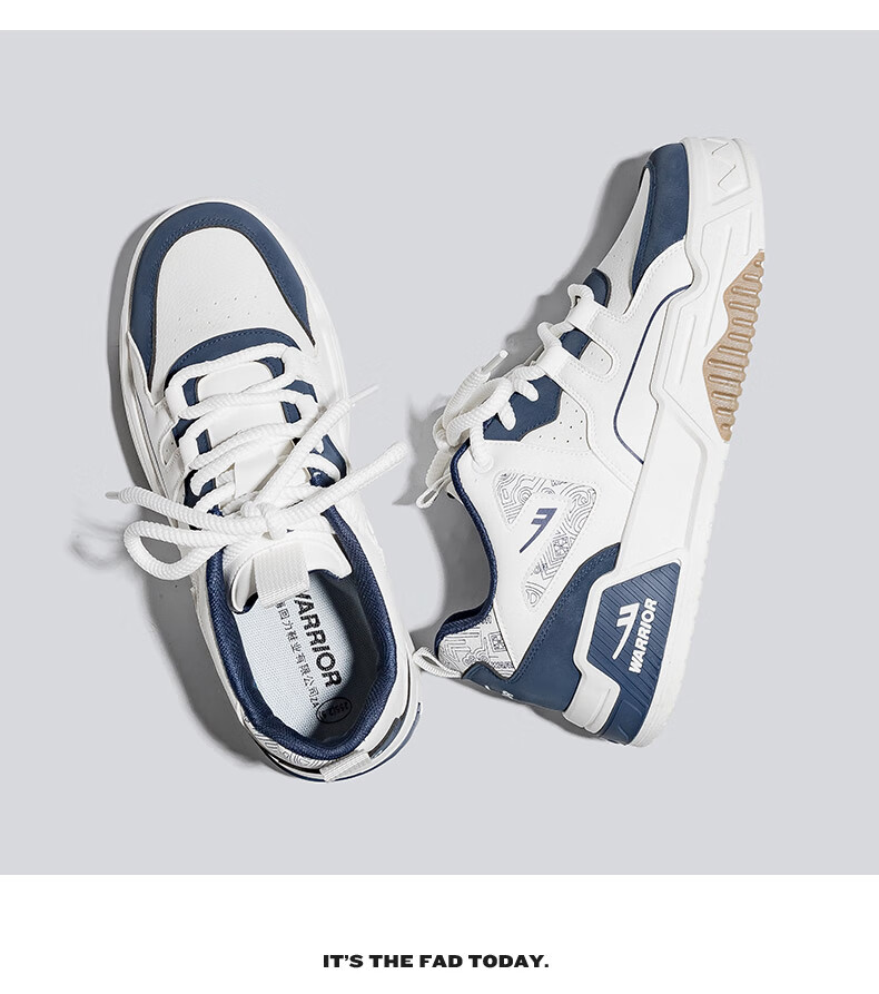 Huili Official Canvas Shoes for Men, Spring And Autumn Style Breathable Shoes, Lightweight Versatile White Sneakers, Sports Casual Shoes, White And Navy Blue, Size 39 7