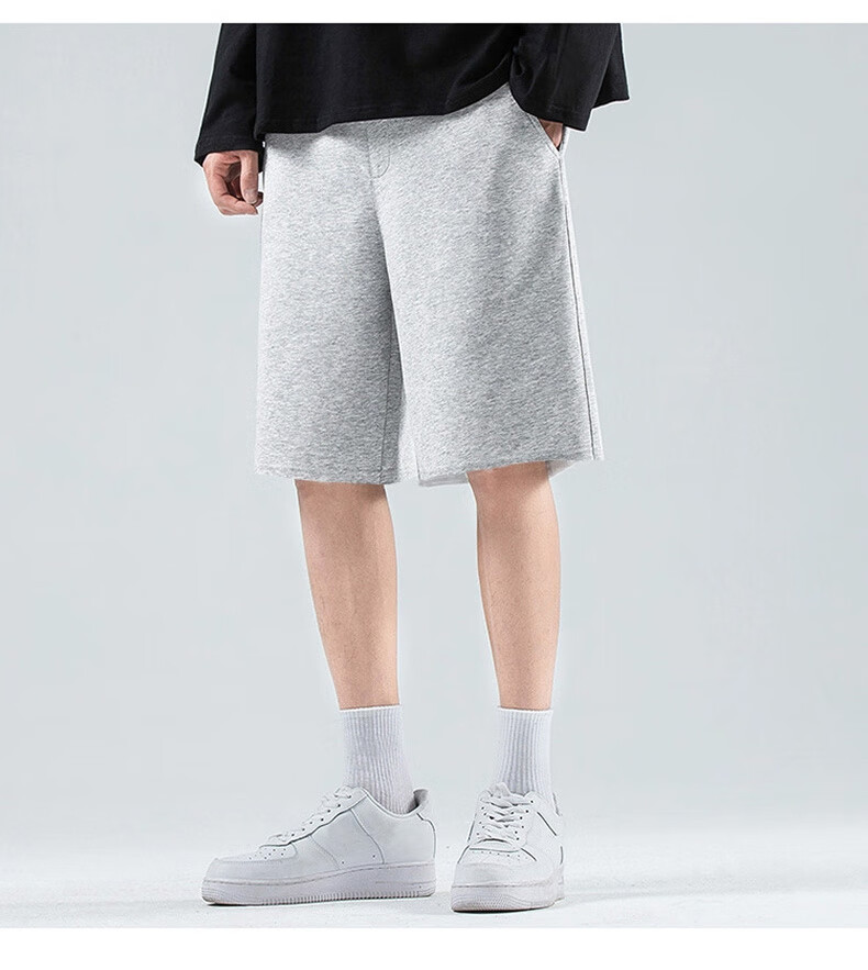 Warrior Pure Cotton Shorts for Men, Summer Breathable Casual Pants, Loose-Fitting Youth Running Fitness Sports Shorts B 15