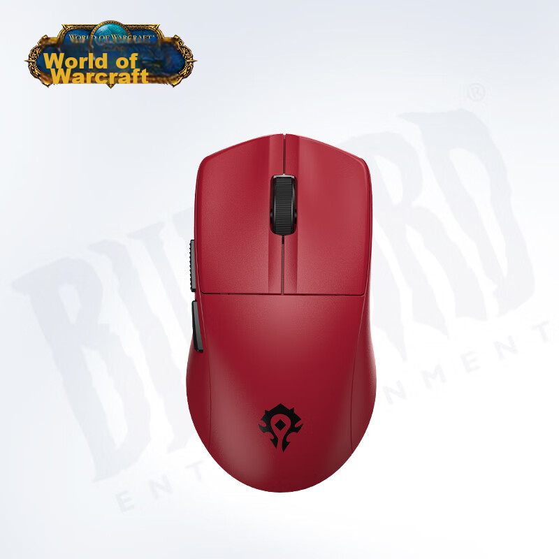 BLIZZARD YGK01 Official World of Warcraft Wireless Gaming Mouse, 2.4G Tri-Mode, 49g Lightweight Gaming Mouse - Tribe Red
