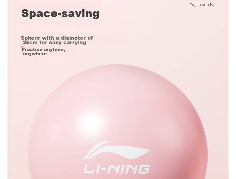 Li-Ning Yoga Ball, Pelvic Floor Exercise Ball for Pregnant Women And Adults, Baby Pilates Ball, Shaping And Buttocks Lifting Fitness Ball, Thickened Anti-Burst Elastic Ball 21