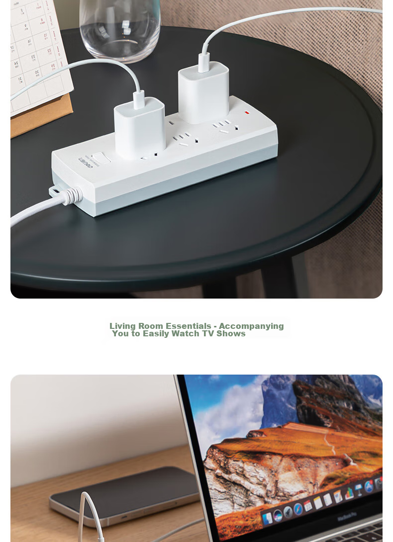 Deli 3C Certified National Standard Power Strip, Extension Cord/Power Bar/Surge Protector, Overcurrent Protection, 3996S, 8 Outlets with Master Switch, Total Length 1.8 Meters 12